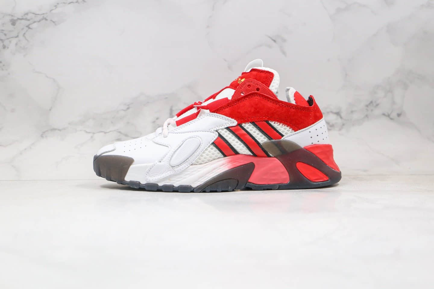 阿迪达斯adidas Originals Streetball纯原版本街球系列简版椰子复古老爹鞋白红色原纸版开发楦型 (ID:53774) - 图片1