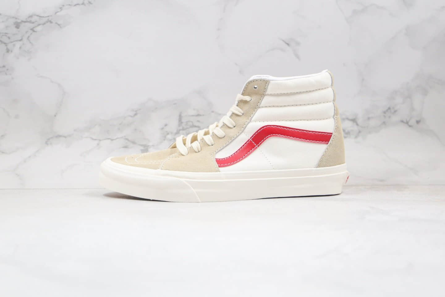 万斯Vans Vault OG SK8-Hi公司级版本高帮板鞋白红一比一硫化 (ID:53837) - 图片1