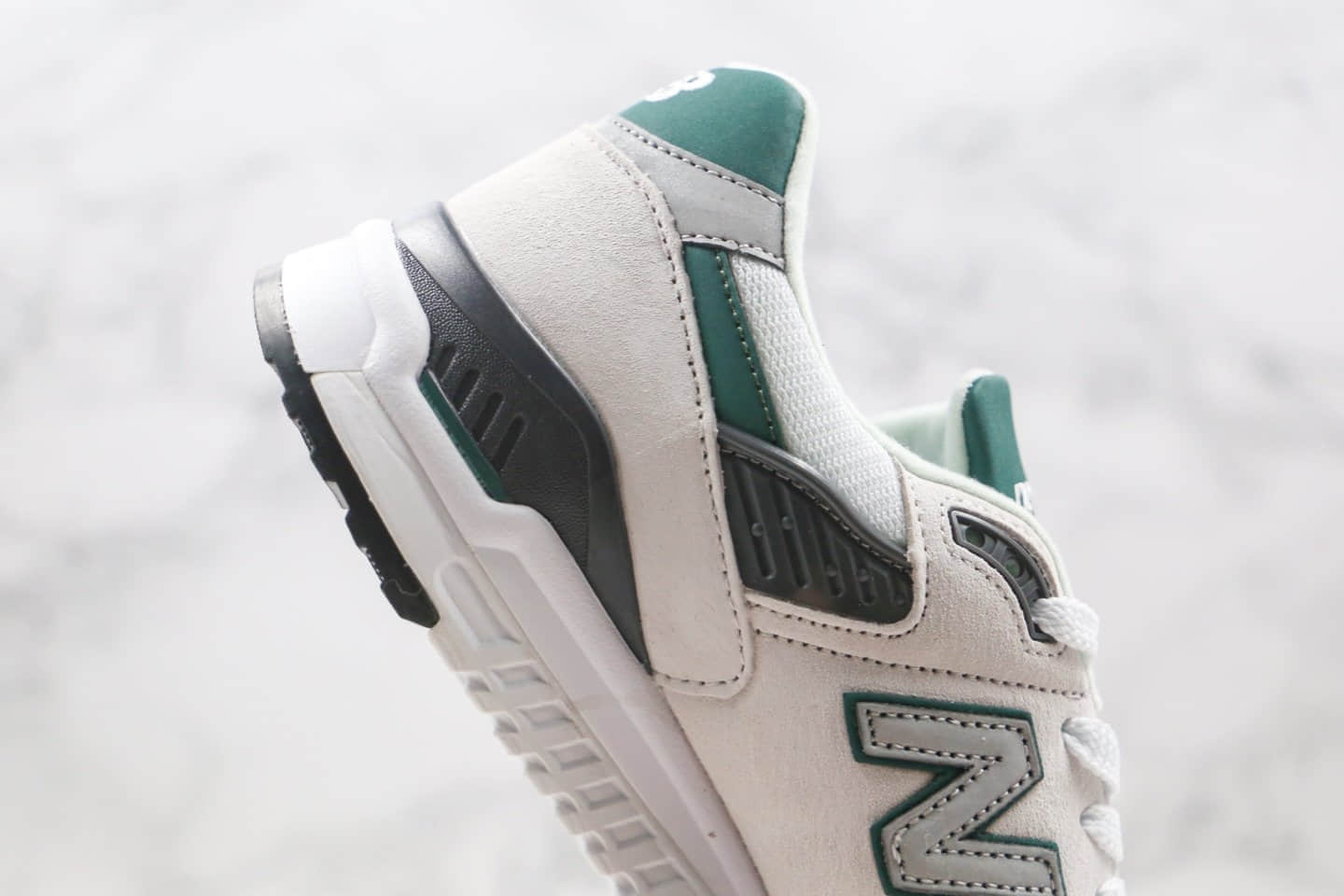 新百伦New Balance 998纯原版本复古慢跑鞋NB998白绿色原盒原标原档案数据开发 货号:M998XAD