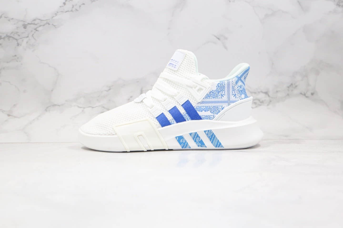 阿迪达斯Adidas EQT BASK ADV纯原版本三叶草EQT慢跑鞋支撑者系列青花瓷白蓝色原盒原标 货号:FV4537