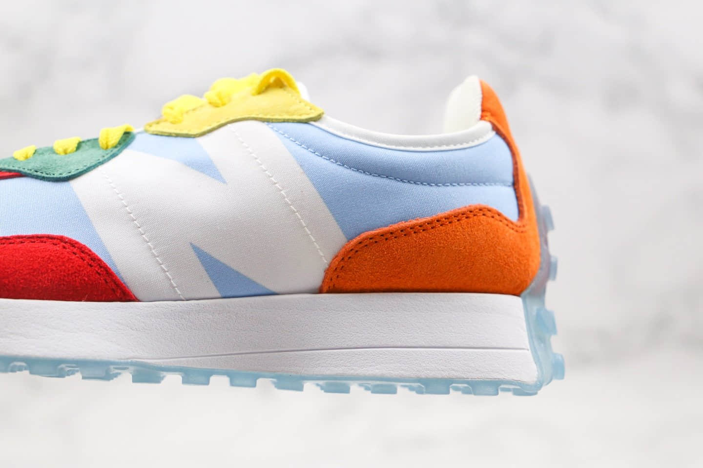 新百伦New Balance 327公司级版本复古慢跑鞋NB327彩虹色原鞋开模正确鞋面材质 货号:MS327B敏感内容