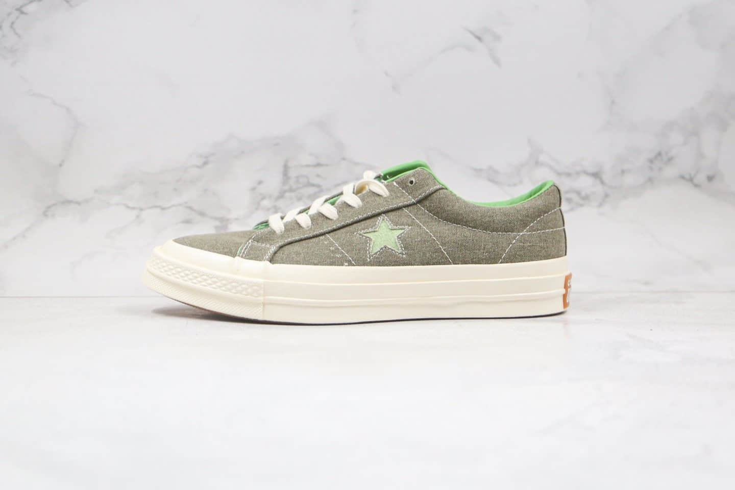 匡威Converse One Star Sunbaked公司级版本木村一星棕绿色麂皮硫化板鞋内置NFC芯片感应 (ID:55520) - 图片1