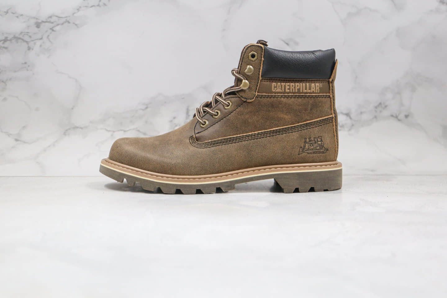 卡特CAT FOOTWEAR纯原版本高帮T3系列工装靴咖啡棕色原厂出品市面最高版本 (ID:55617) - 图片1