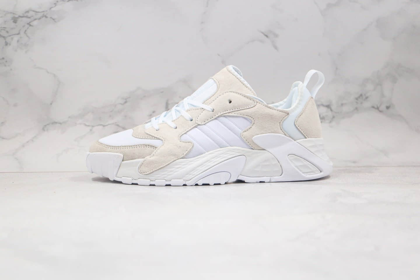 阿迪达斯Adidas Streetball纯原版本三叶草街球跑鞋米白色原楦头纸板打造 (ID:55625) - 图片1