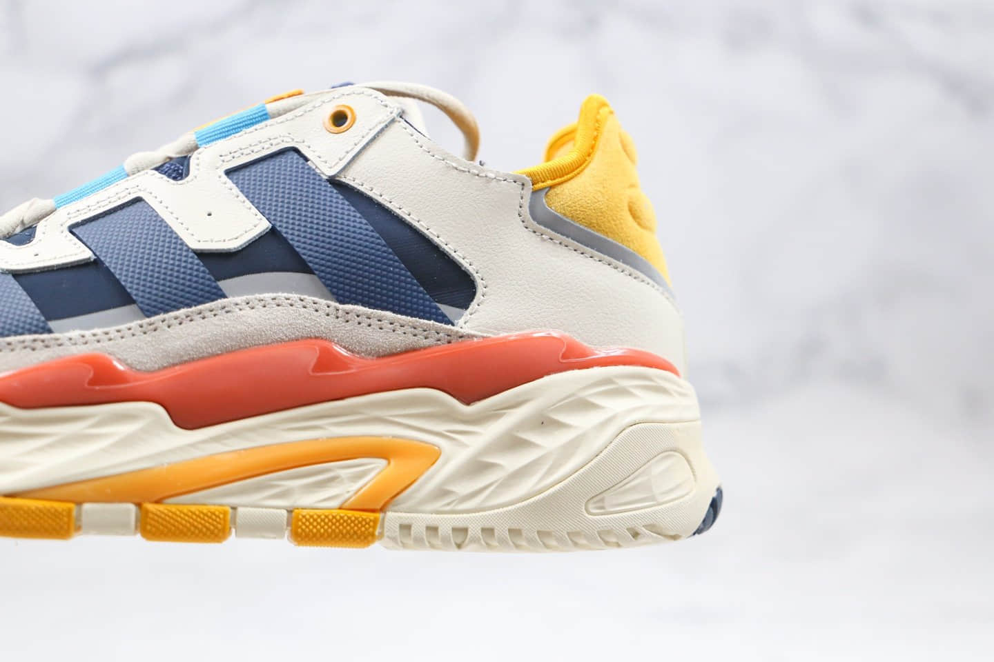 阿迪达斯adidas Originals Niteball纯原版本复古老爹鞋街球系列米白黄黑蓝色原盒原标原楦头纸板打造 货号:FV4842
