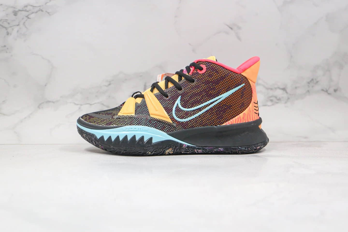 耐克Nike Kyrie 7 Pre Heat Ep纯原版本欧文7代实战篮球鞋黑彩色内置真实气垫 (ID:55720) - 图片1