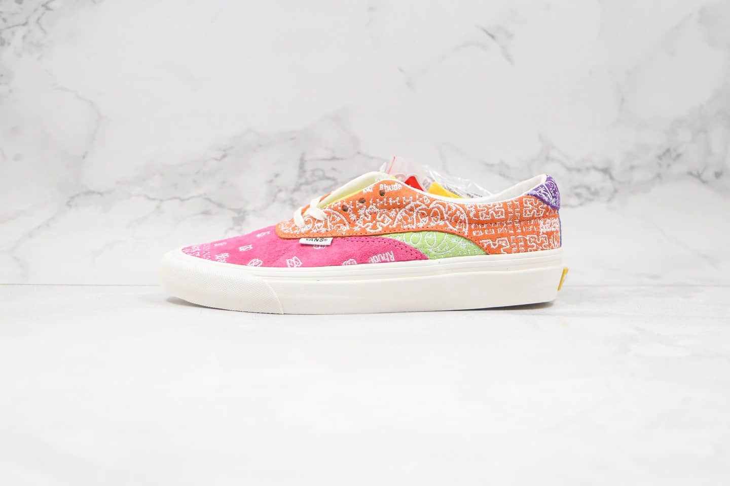 万斯Vans Acer Ni Sp x Rhude联名款公司级版本低帮吴亦凡同款腰果花刺绣板鞋原楦头纸板打造 (ID:55872) - 图片1