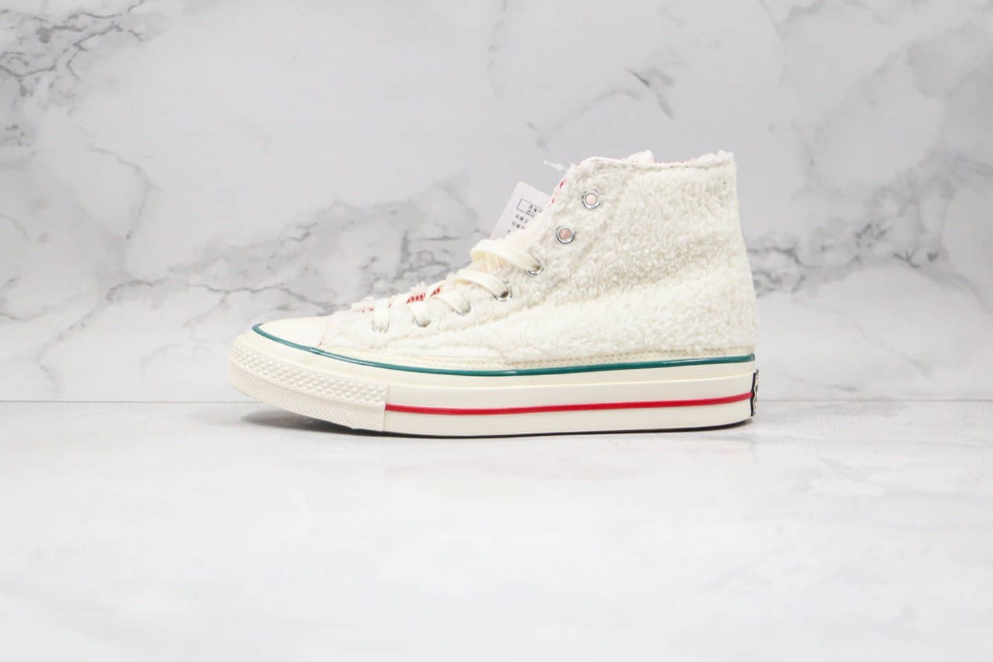 匡威Converse Chuck70公司级版本高帮羊羔毛加绒硫化板鞋白色原档案数据开发 (ID:56092) - 图片1