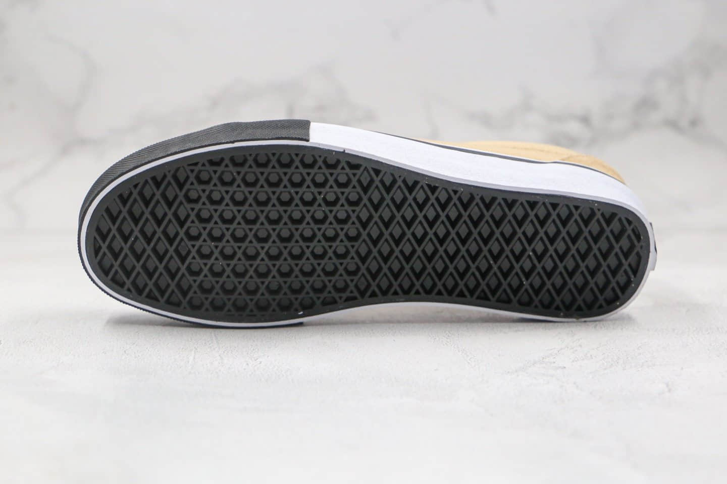 万斯Vans Vault 2020 x H视频内容EN联名款公司级版本低帮军事风沙漠黄黑白拼色硫化板鞋原鞋开模一比一打造