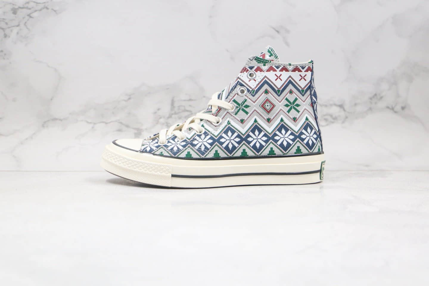 匡威Converse Chuck 70S公司级版本高帮民族风雪花圣诞节配色原厂硫化大底原盒原标 (ID:56108) - 图片1