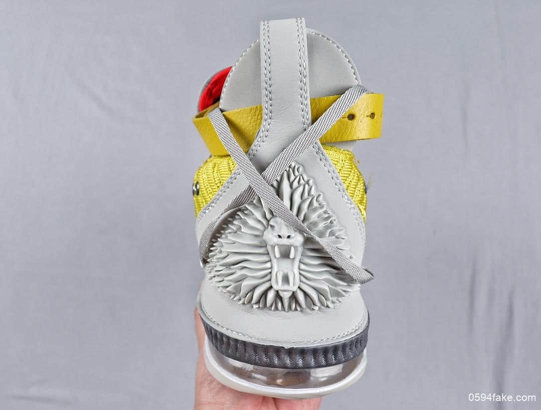 耐克Nike Lebron HFR Harlem Stage 詹姆斯16代白黄浮雕雄狮湖人签名战靴室内实战中帮篮球鞋 货号:CI1144-700