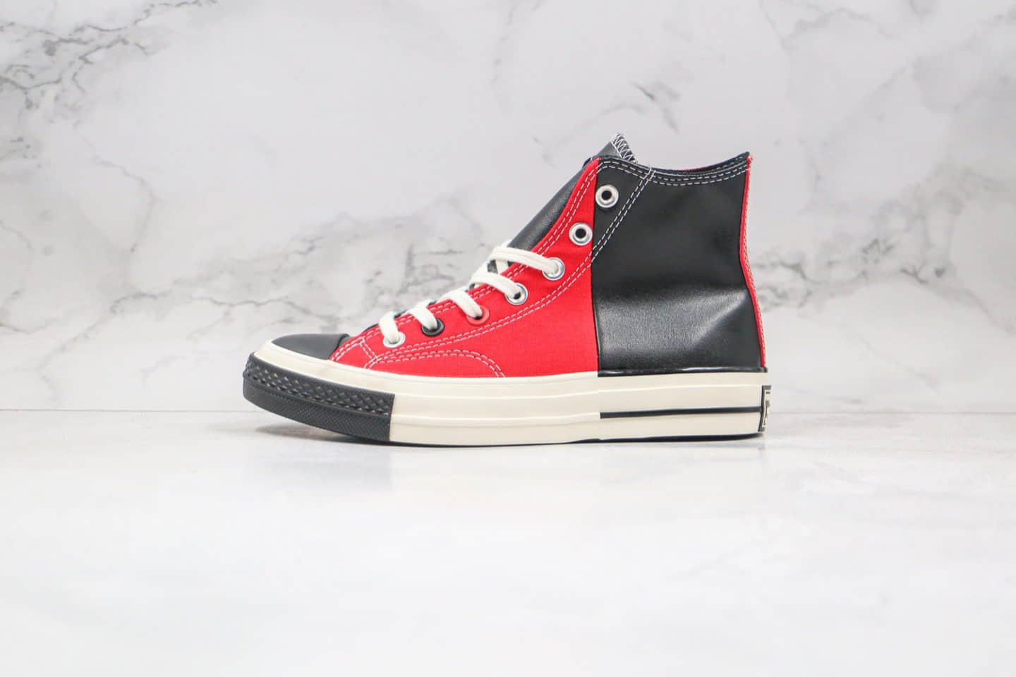 匡威Converse Restructured Chuck 1970 High Red公司级版本高帮黑红色解构拼接撞色系列硫化鞋原鞋开模一比一打造 (ID:56587) - 图片1