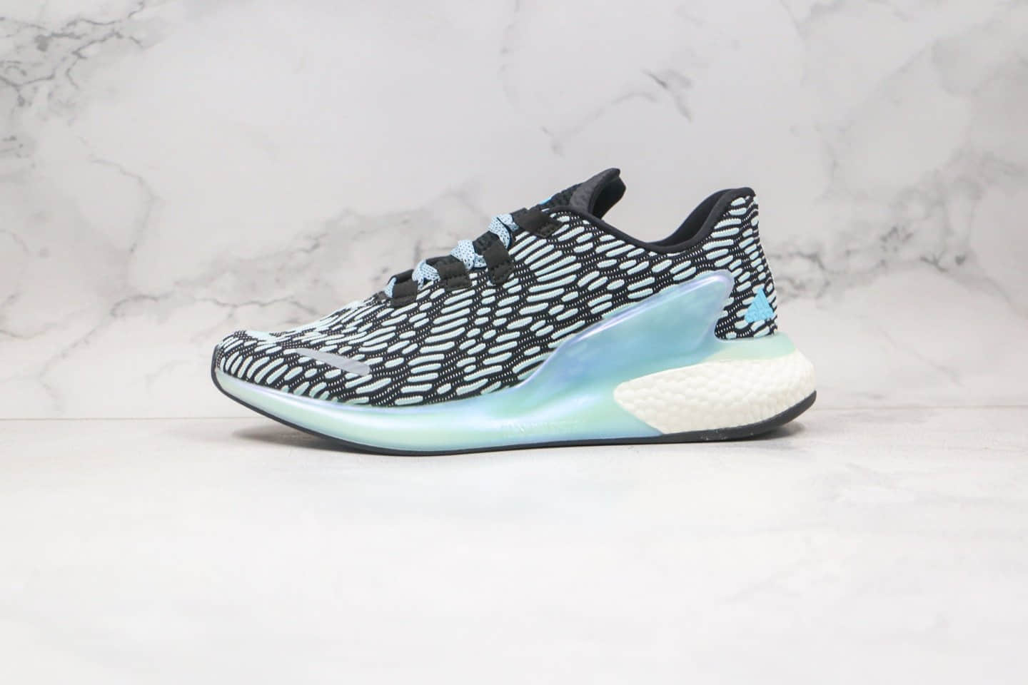 阿迪达斯adidas Lava Boost纯原版本阿尔法纪念版爆米花跑鞋白黑蓝色原楦头纸板打造 (ID:56660) - 图片1