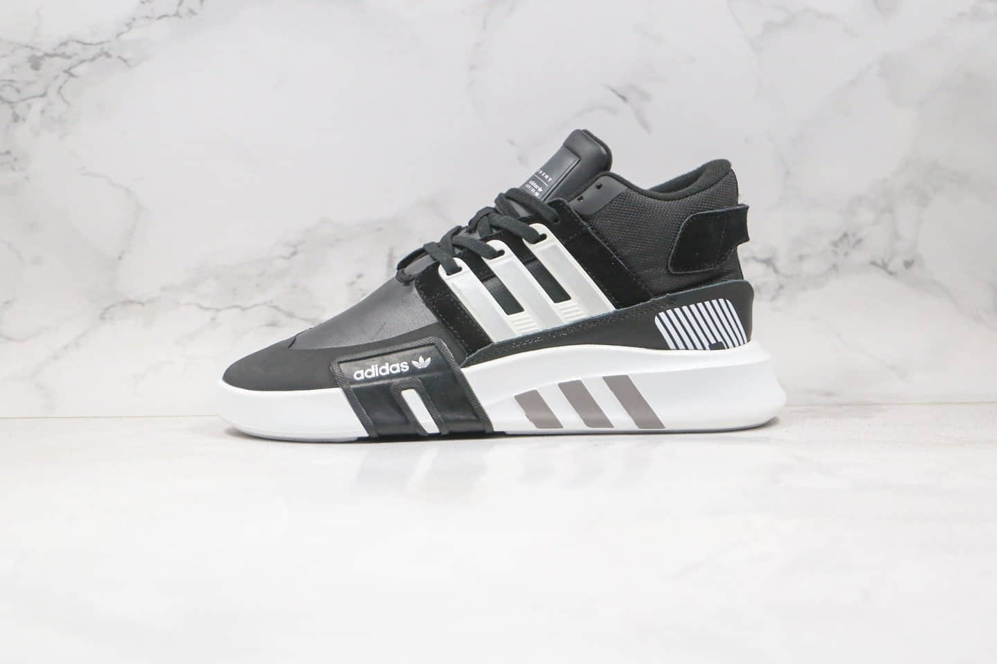 阿迪达斯Adidas EQT BASK ADV纯原版本三叶草支撑者系列皮面EQT黑白色复古慢跑鞋原鞋开模一比一打造 货号:FW4253