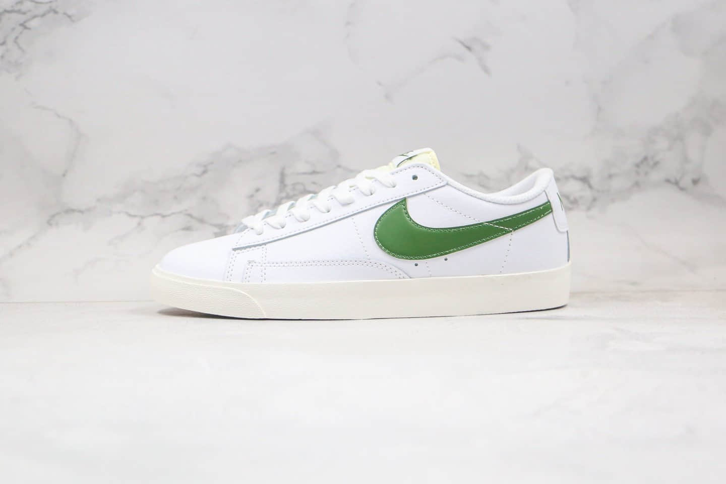 耐克Nike Blazer Low LE纯原版本低帮开拓者王一博同款白绿色原档案数据开发 (ID:57117) - 图片1