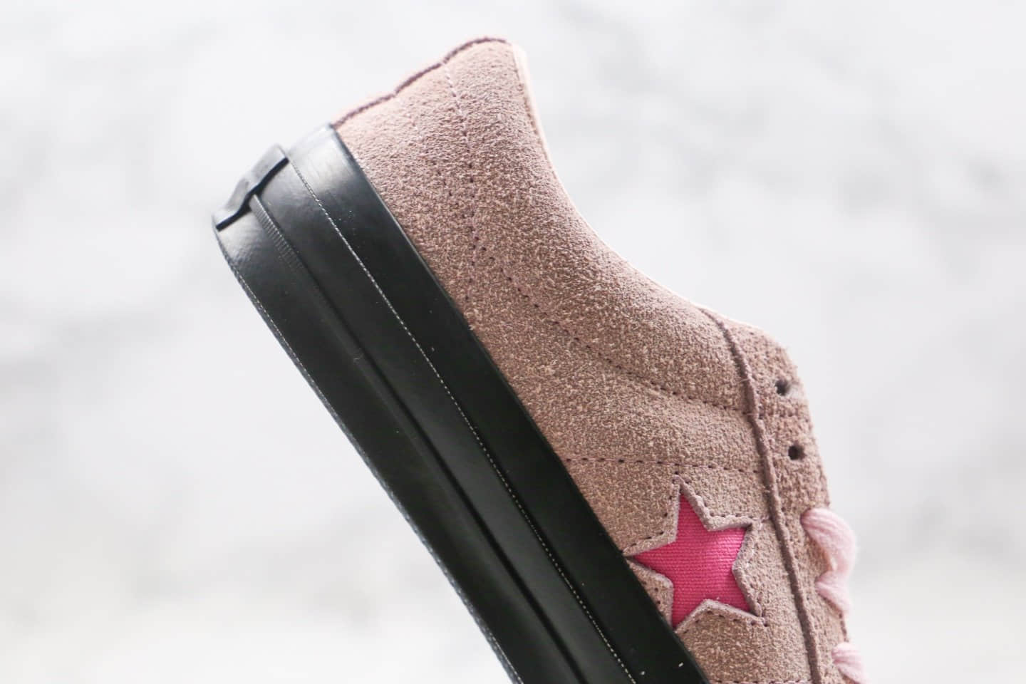 匡威Converse One star公司级版本木村一星低帮冷杉粉麂皮硫化板鞋原盒原标 货号:163374C