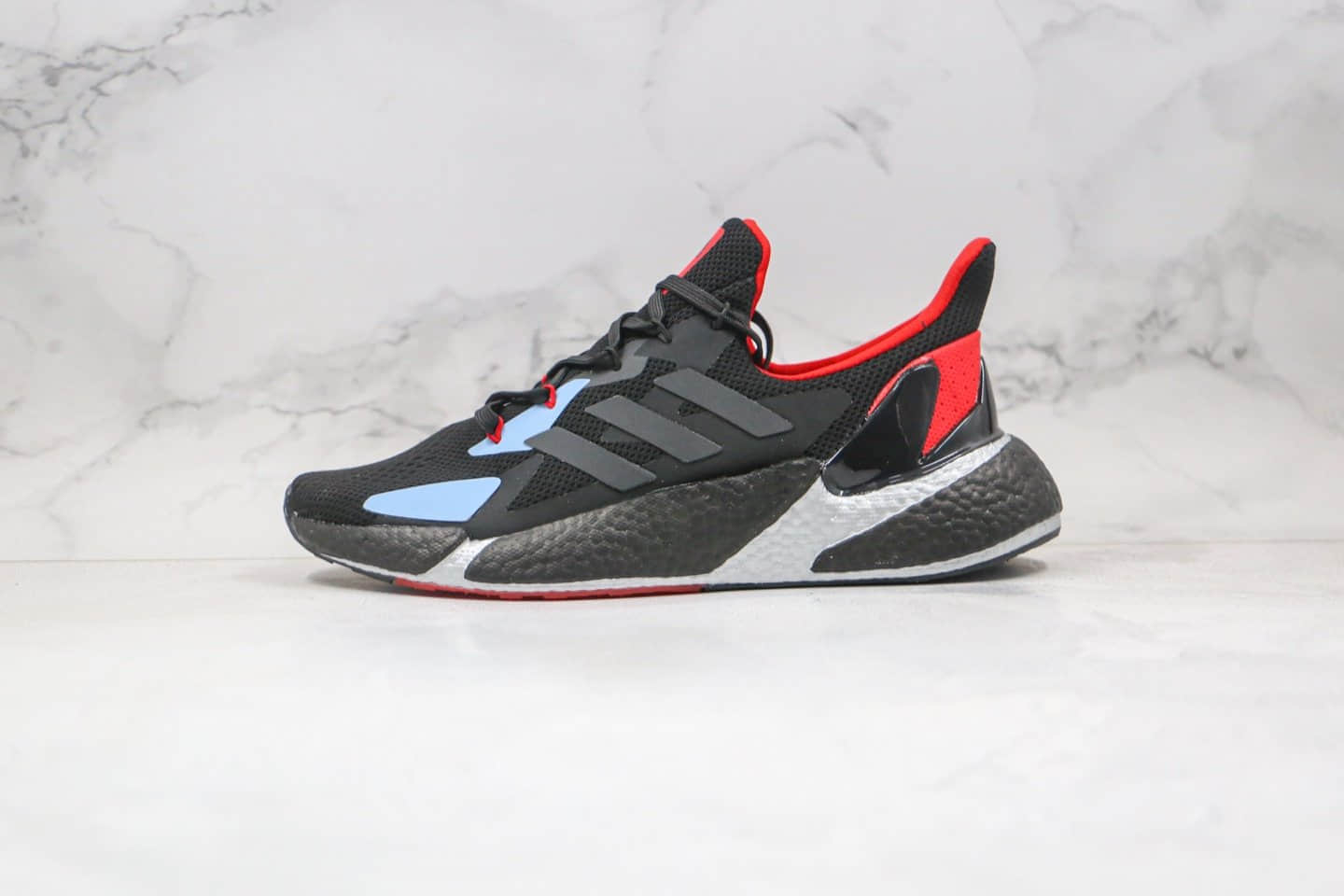 阿迪达斯Adidas Boost X9000L4纯原版本爆米花跑鞋X9000L4黑银蓝色原鞋开模一比一打造 (ID:57239) - 图片1