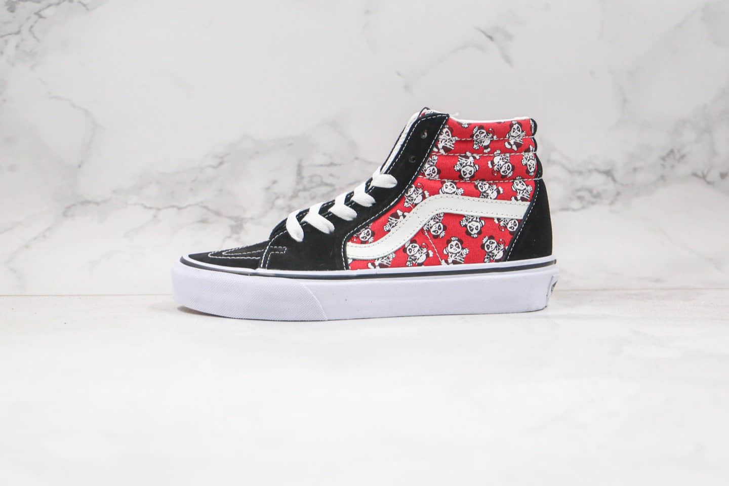 万斯Vans 2020 SK8-Hi纯原版本高帮中国红功夫熊猫黑红色硫化板鞋原楦头纸板打造 (ID:57352) - 图片1