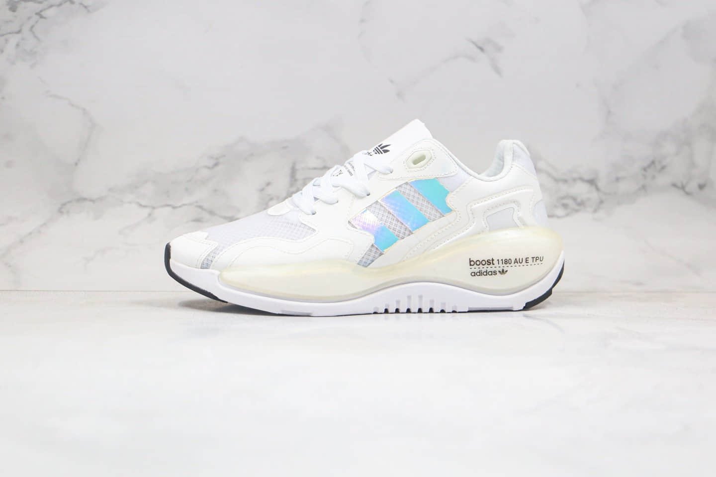 阿迪达斯Adidas Originals ZX ALKYNE纯原版本化学元素系列炔白镭射爆米花跑鞋原盒原标 (ID:57636) - 图片1