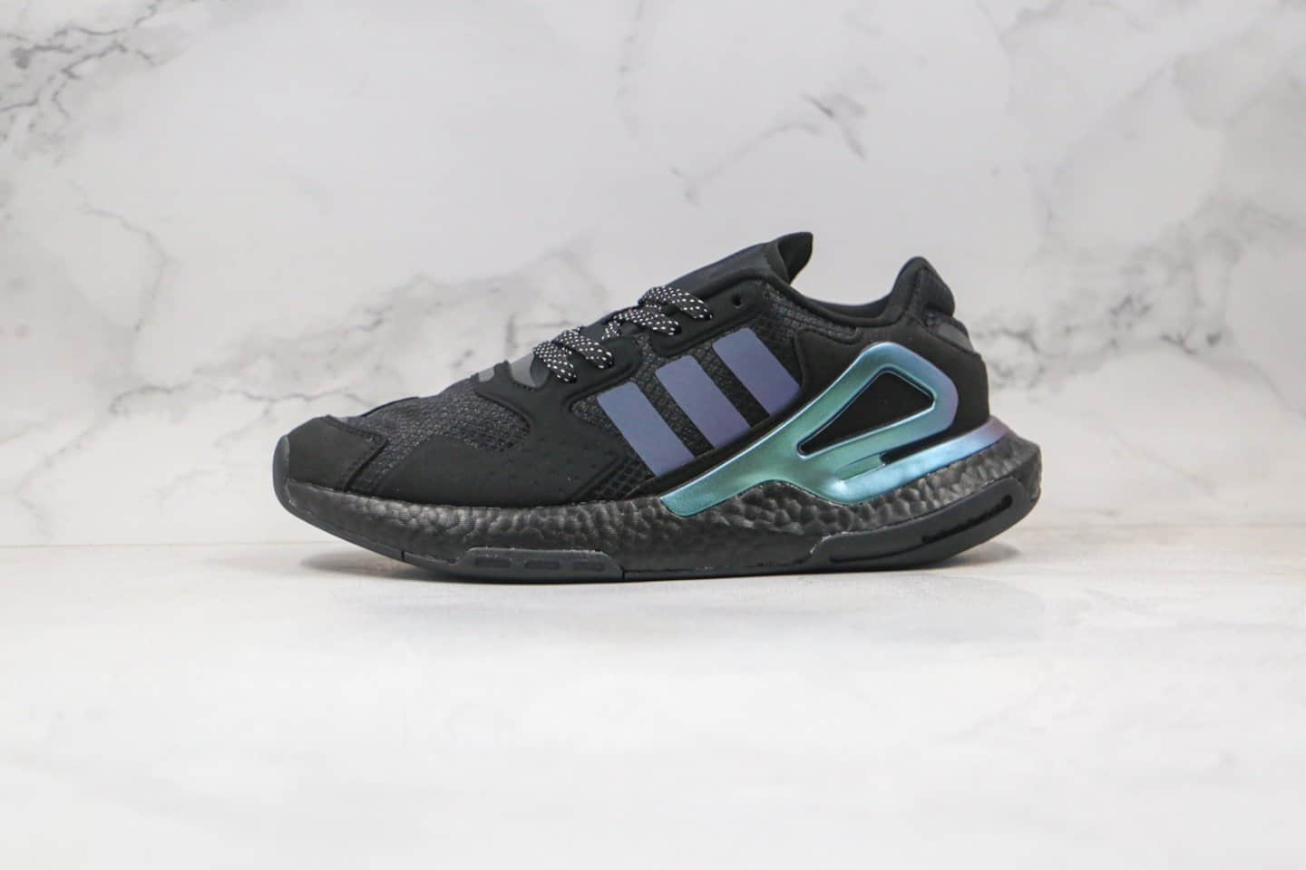 阿迪达斯Adidas Originals 2020 Day Jogger Boost 2020纯原版本三叶草夜行者二代爆米花跑鞋黑绿色原盒原标 (ID:57759) - 图片1