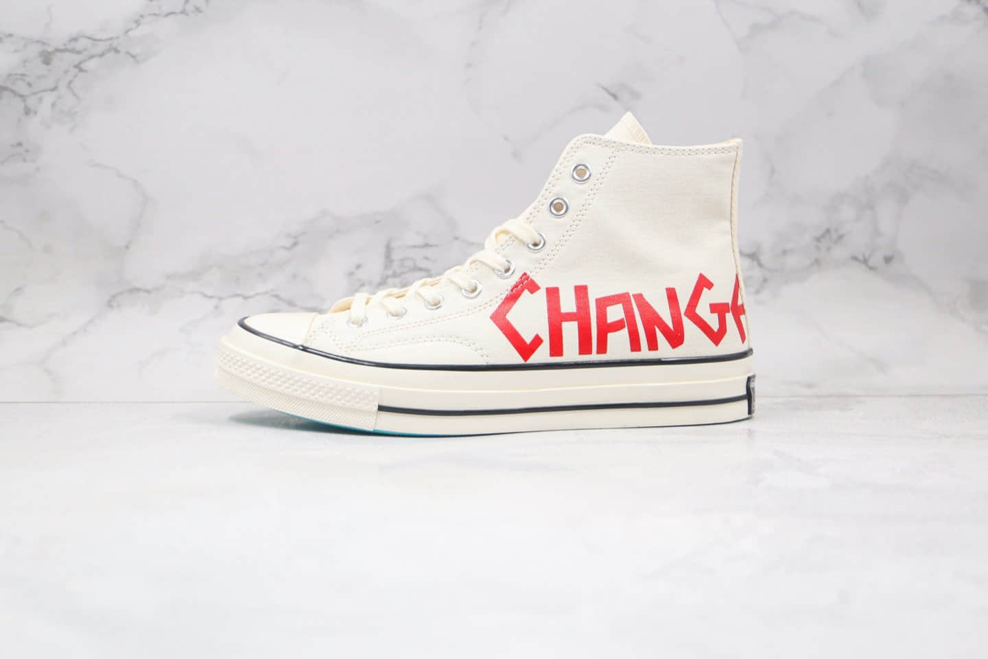 匡威Converse Chuck 70公司级版本高帮帆布鞋字母涂鸦白红色原档案数据开发 (ID:57913) - 图片1