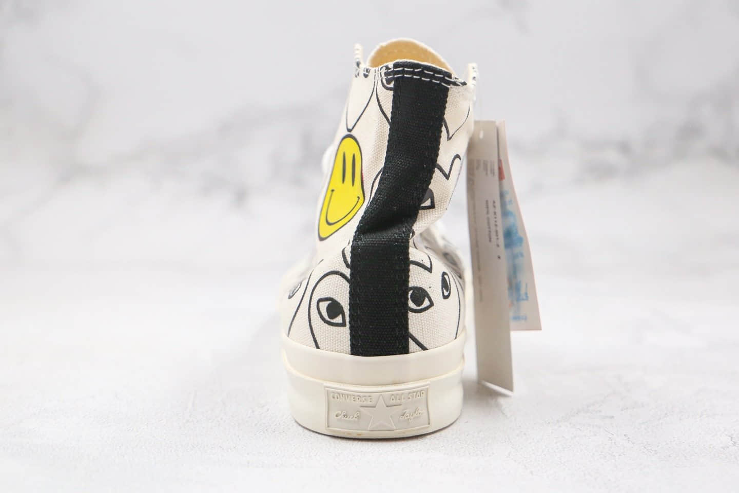 匡威Converse x 敏感内容G PLAY X 敏感内容ILEY Chuck Taylor All Star公司级版本日版限定款川久保玲联名高帮帆布鞋笑脸白敏感内容原标原盒