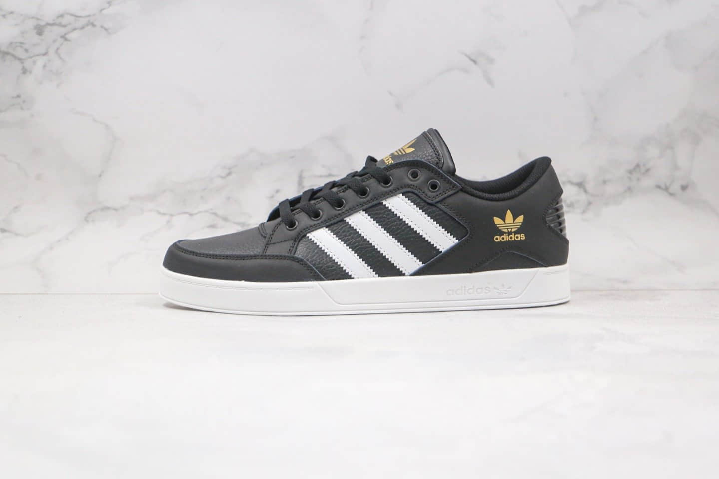 阿迪达斯Adidas Hardcourt Low公司级版本三叶草低帮系带板鞋黑白色原档案数据开发 (ID:58077) - 图片1