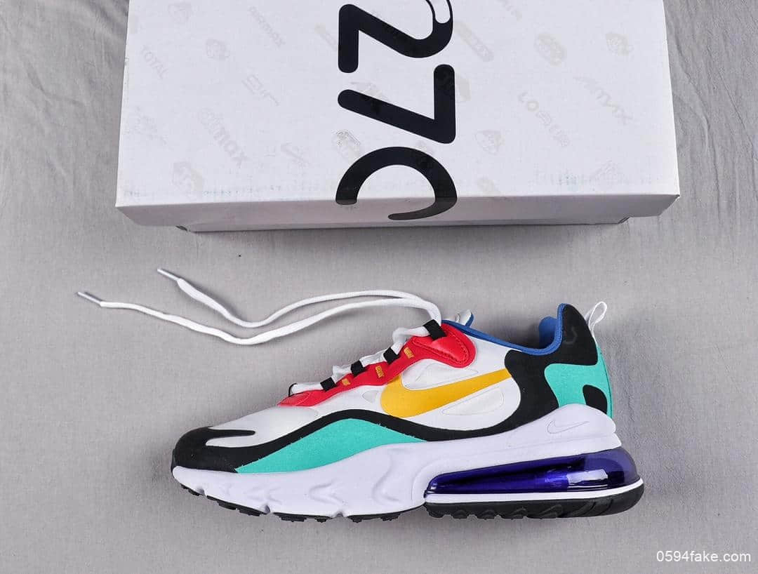 耐克Nike Air Max 270 React Bauhaus全网终端首发新款新配色真标高品质Max270气垫鞋 货号:AO4971-002