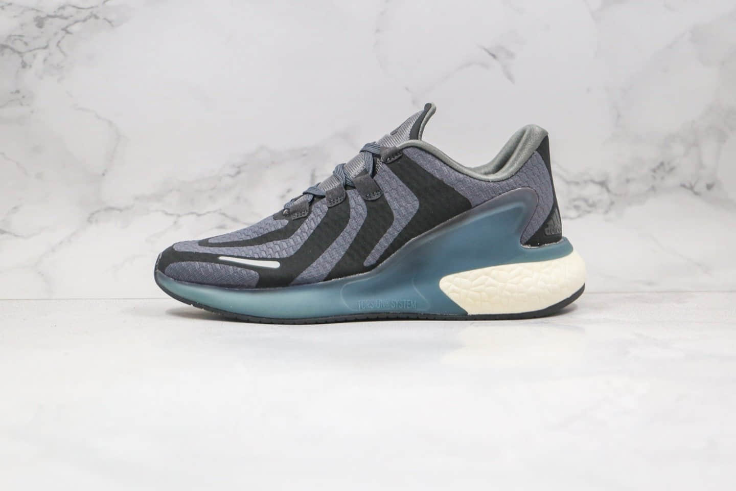 阿迪达斯adidas AlphaBounce FIT纯原版本阿尔法11代跑鞋灰蓝色原盒市售最高版本 (ID:58298) - 图片1