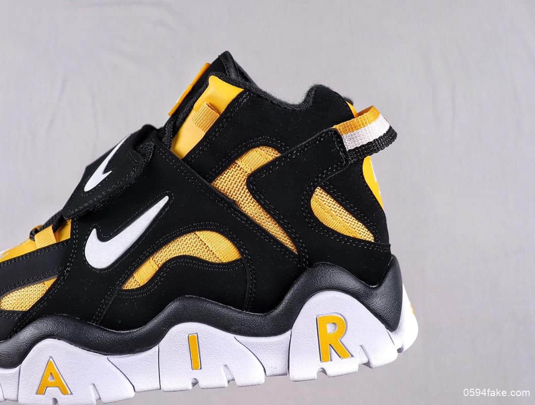 耐克Nike Air Barrage Mid QS Black White Purple公司级火力攻击系列复古篮球鞋内置Air气垫 货号:敏感内容9329-002