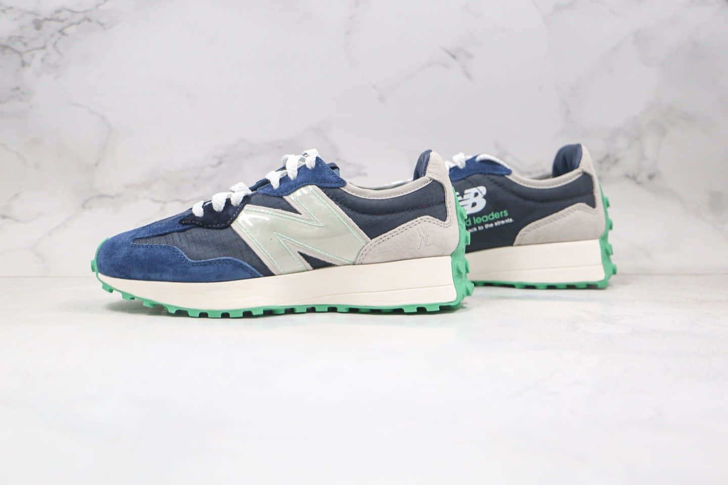 新百伦New Balance 327纯原版本复古NB327慢跑鞋灰蓝色原档案数据开发 (ID:58847) - 图片1