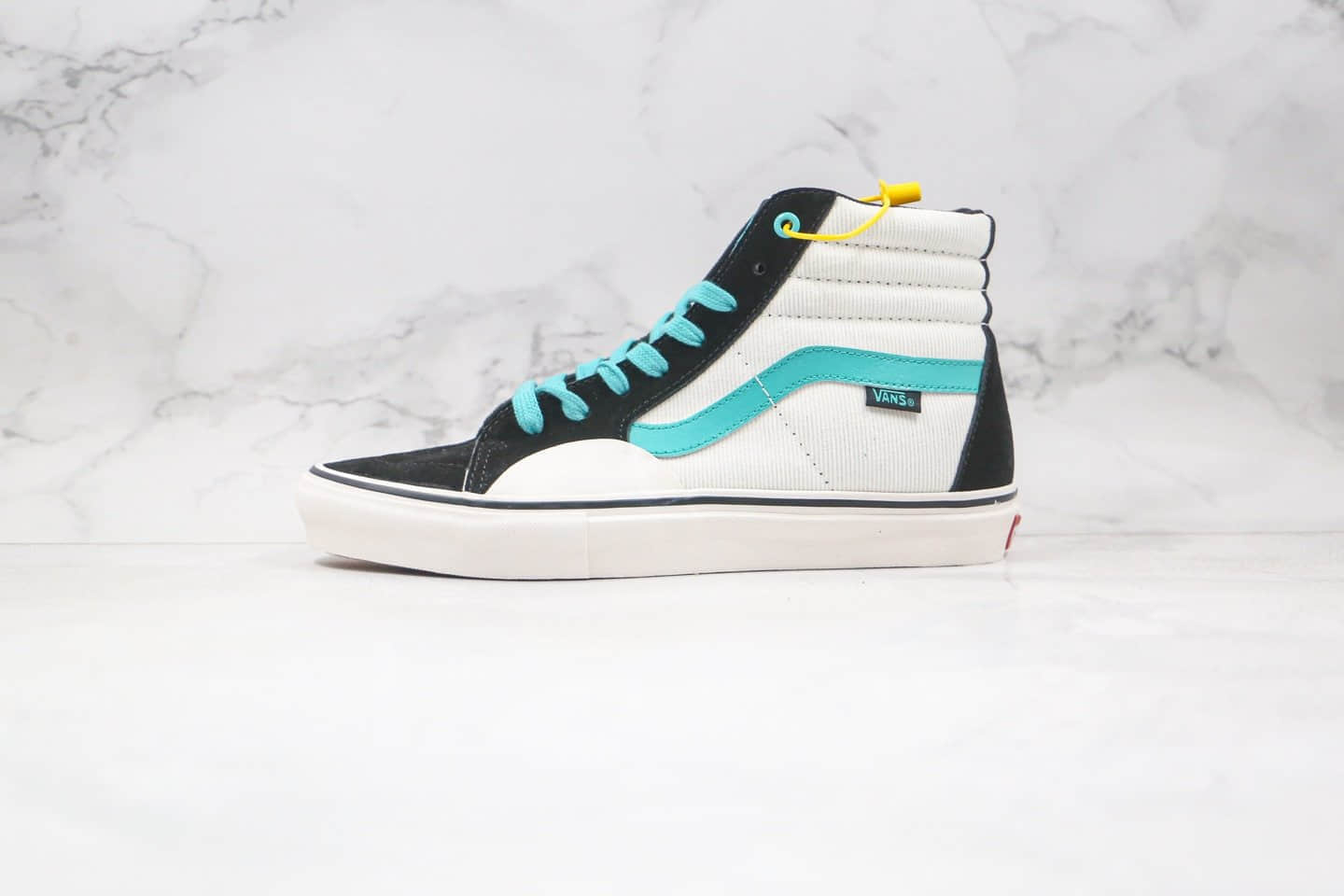 万斯VANS SK8-HI PRO FABIANA.DELFINO公司级版本高帮环保系列白黑蓝色硫化板鞋原档案数据开发 (ID:58880) - 图片1