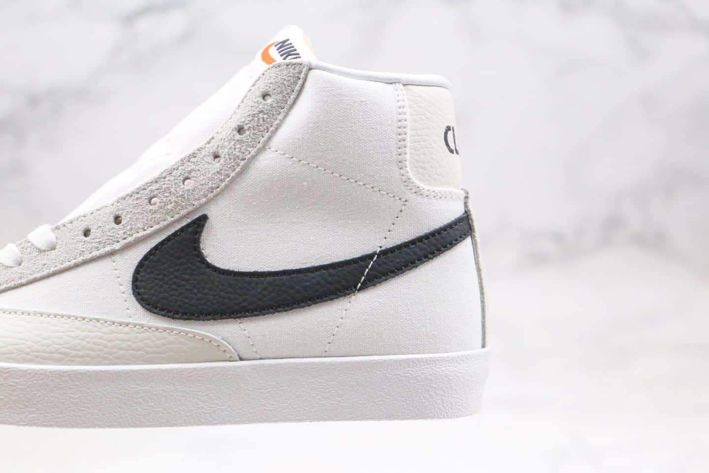 耐克Nike Blazer Mid Class 1977 x Slam Jam联名款纯原版本中帮开拓者白黑色硫化板鞋原楦头纸板打造 货号:敏感内容8233-100