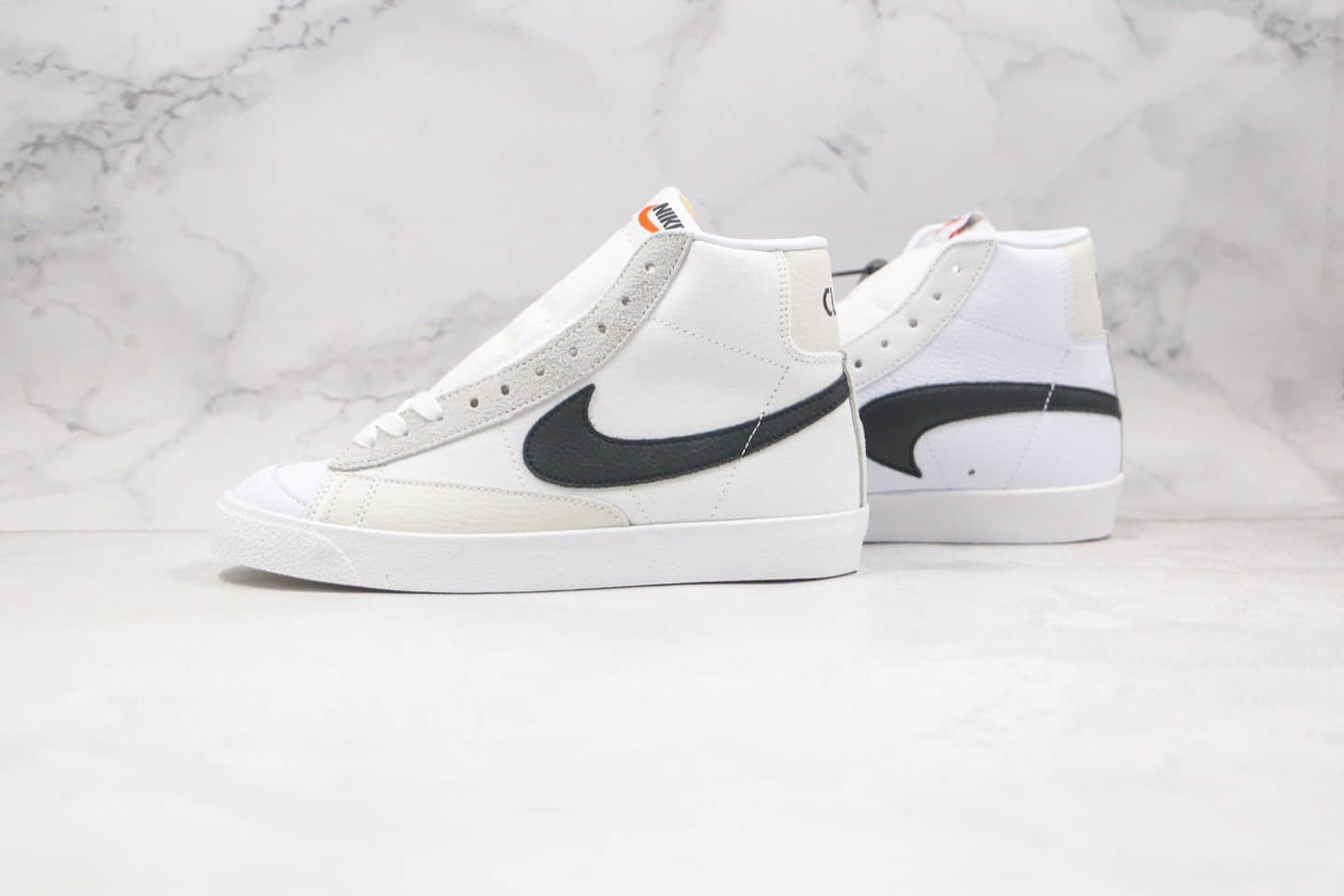 耐克Nike Blazer Mid Class 1977 x Slam Jam联名款纯原版本中帮开拓者白黑色硫化板鞋原楦头纸板打造 货号:敏感内容8233-100