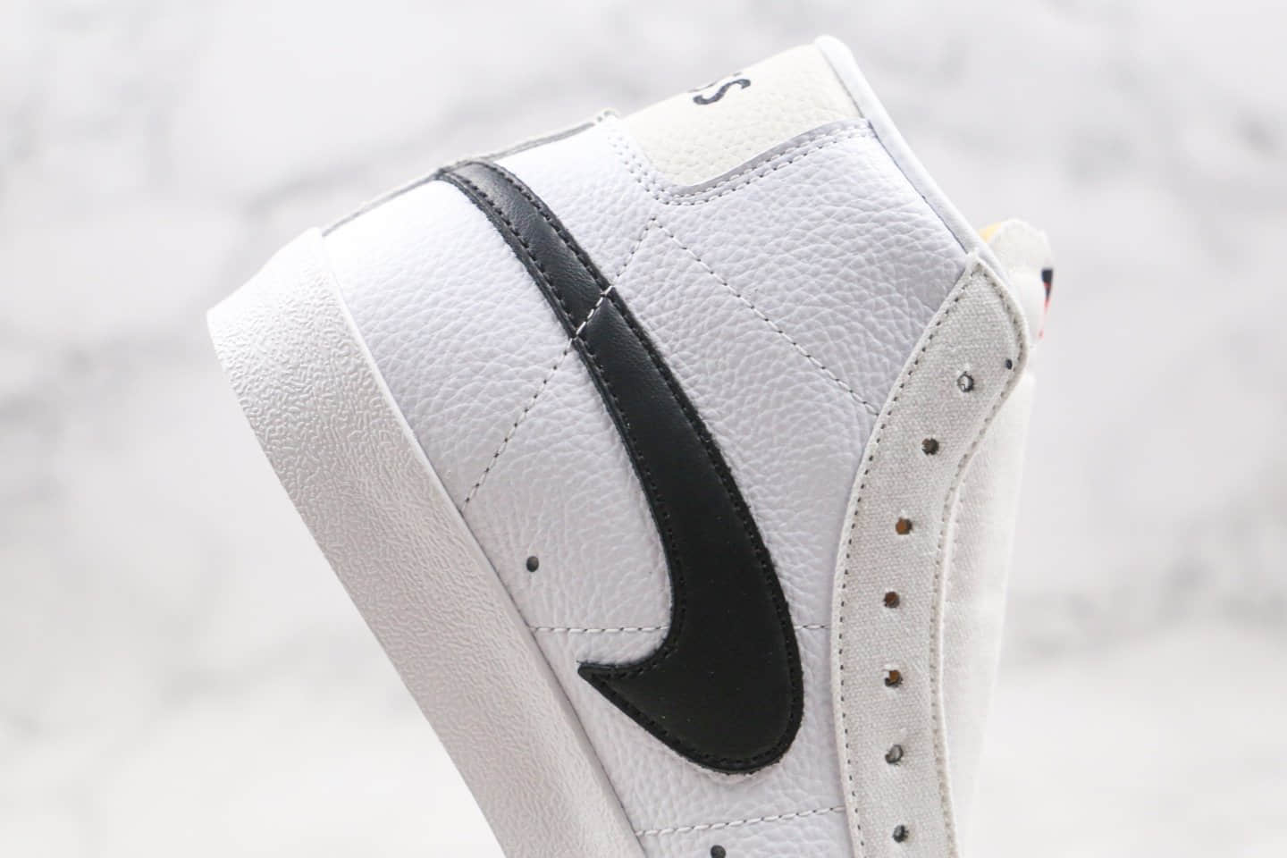 耐克Nike Blazer Mid Class 1977 x Slam Jam联名款纯原版本中帮开拓者白黑色硫化板鞋原楦头纸板打造 货号:敏感内容8233-100
