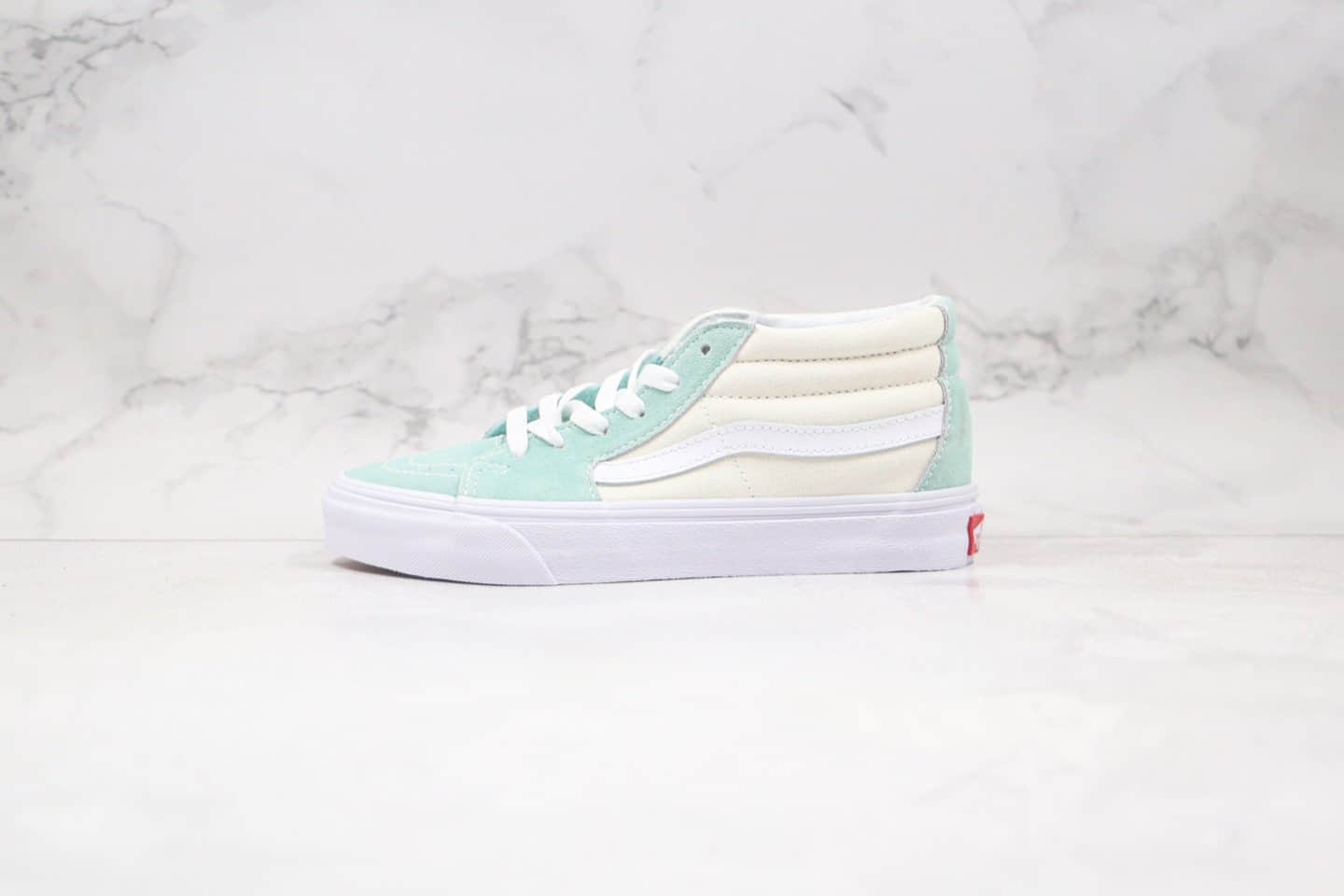 万斯Vans Sk8-Mid公司级版本中帮奶油绿硫化板鞋原厂硫化大底原盒原标 (ID:59681) - 图片1