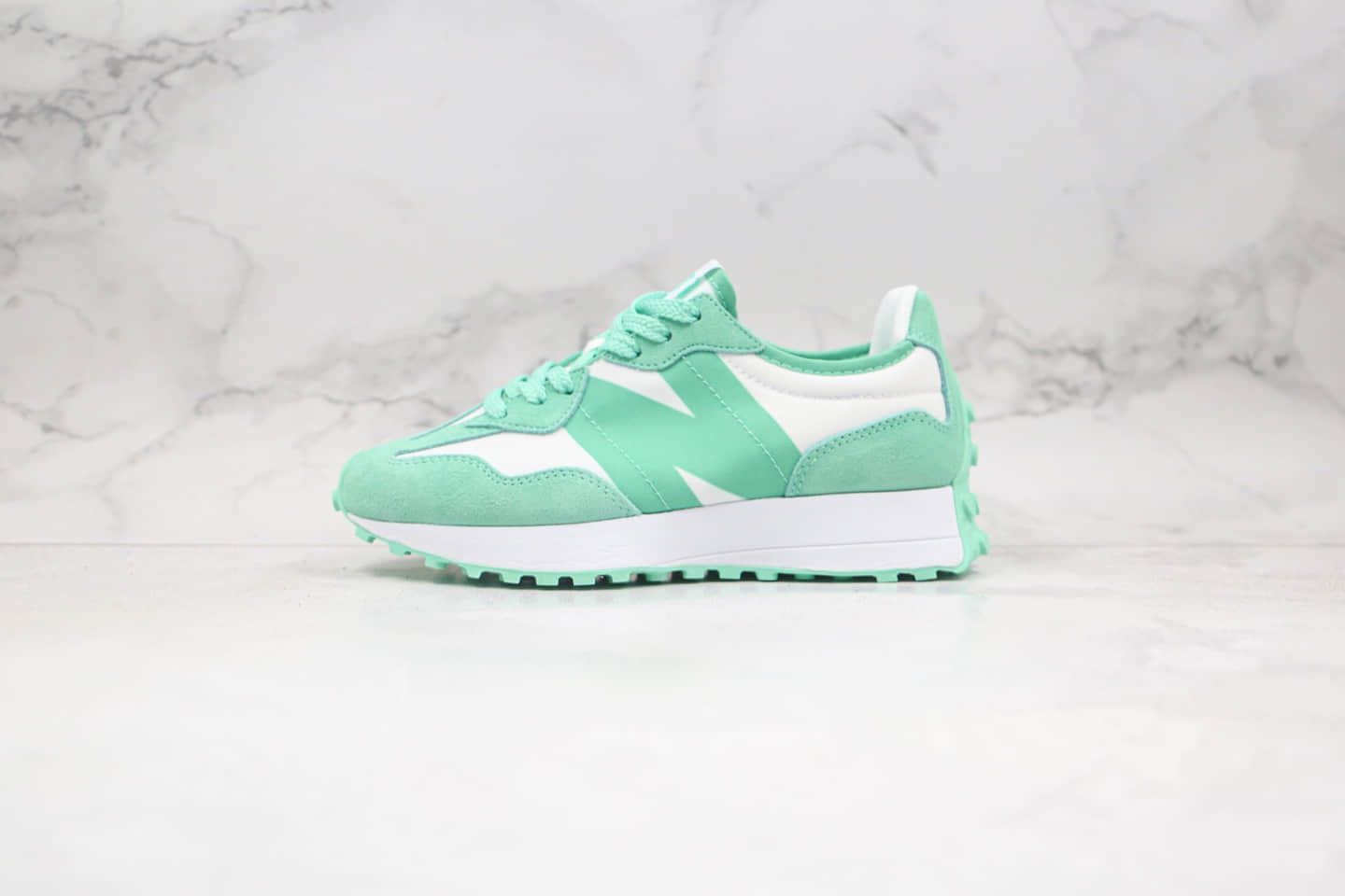 新百伦New Balance 327纯原版本复古慢跑鞋NB327灰绿色原楦头纸板打造原盒原标 (ID:59810) - 图片1