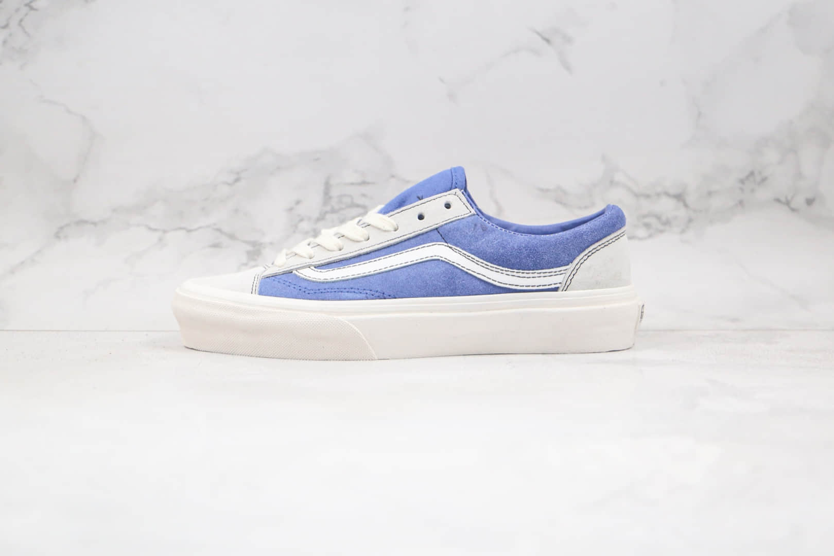 万斯Vans Vault 2020 Style 36 VLT LX Better Gift Shop公司级版本低帮灰蓝麂皮硫化板鞋原盒原标原楦头纸板打造 (ID:59867) - 图片1