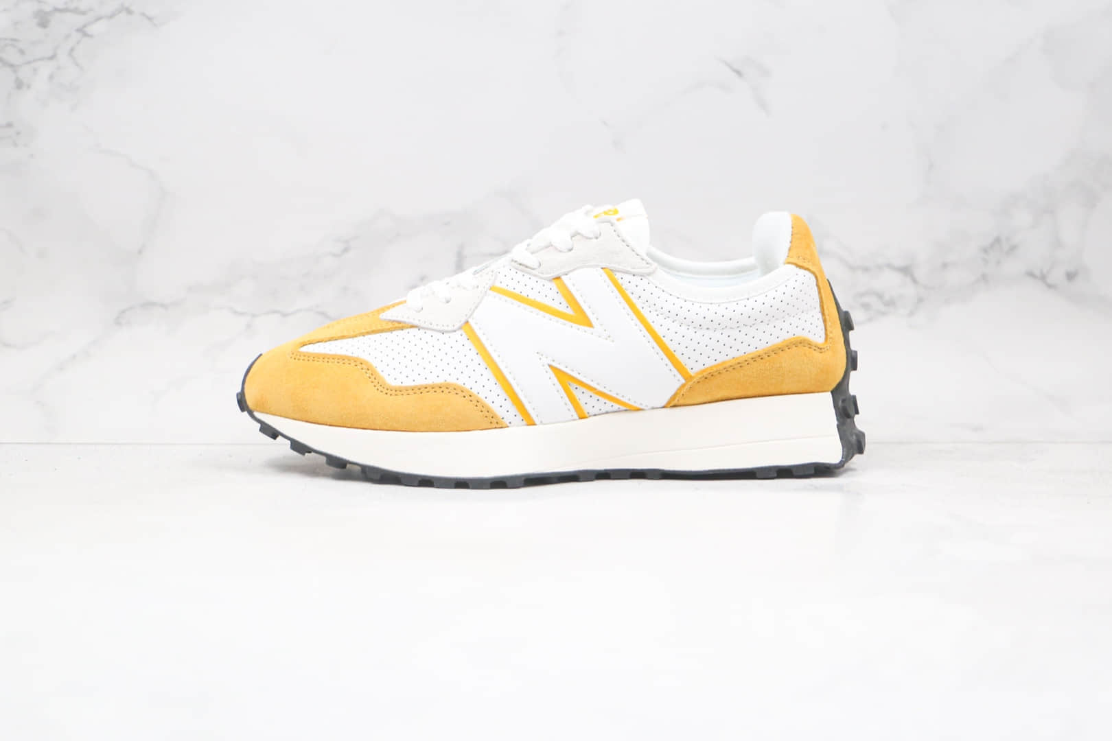 新百伦New Balance 327纯原版本复古慢跑鞋NB327白敏感内容原楦头纸板打造原盒原标 (ID:59924) - 图片1