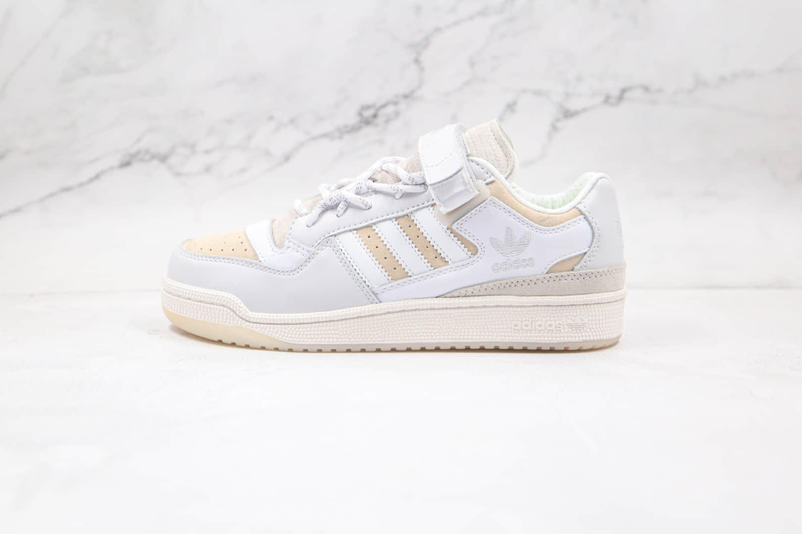 阿迪达斯adidas Ivy Park x Forum碧昂丝联名款纯原版本三叶草魔术贴灰白肉粉板鞋原盒原标 (ID:61517) - 图片1