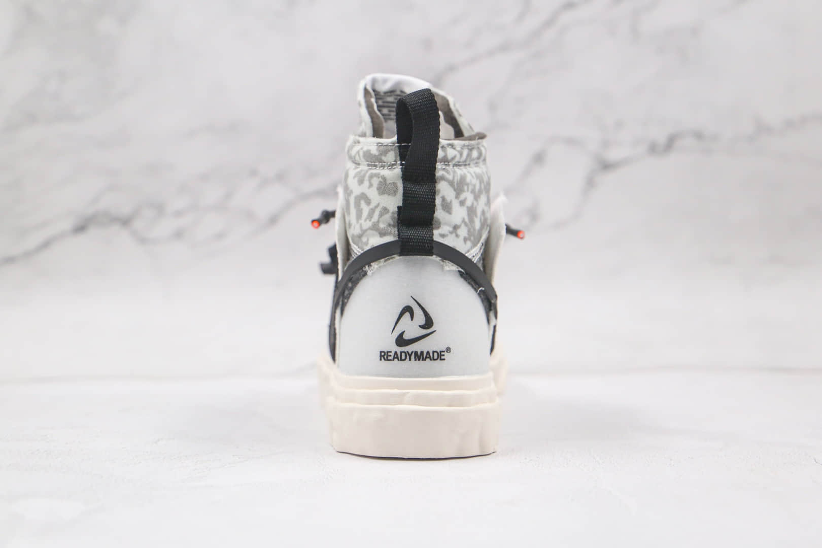 耐克Nike Blazer Mid x READYMADE联名款纯原版本开拓者解构白黑豹纹板鞋原档案数据开发 货号:CZ3589-100