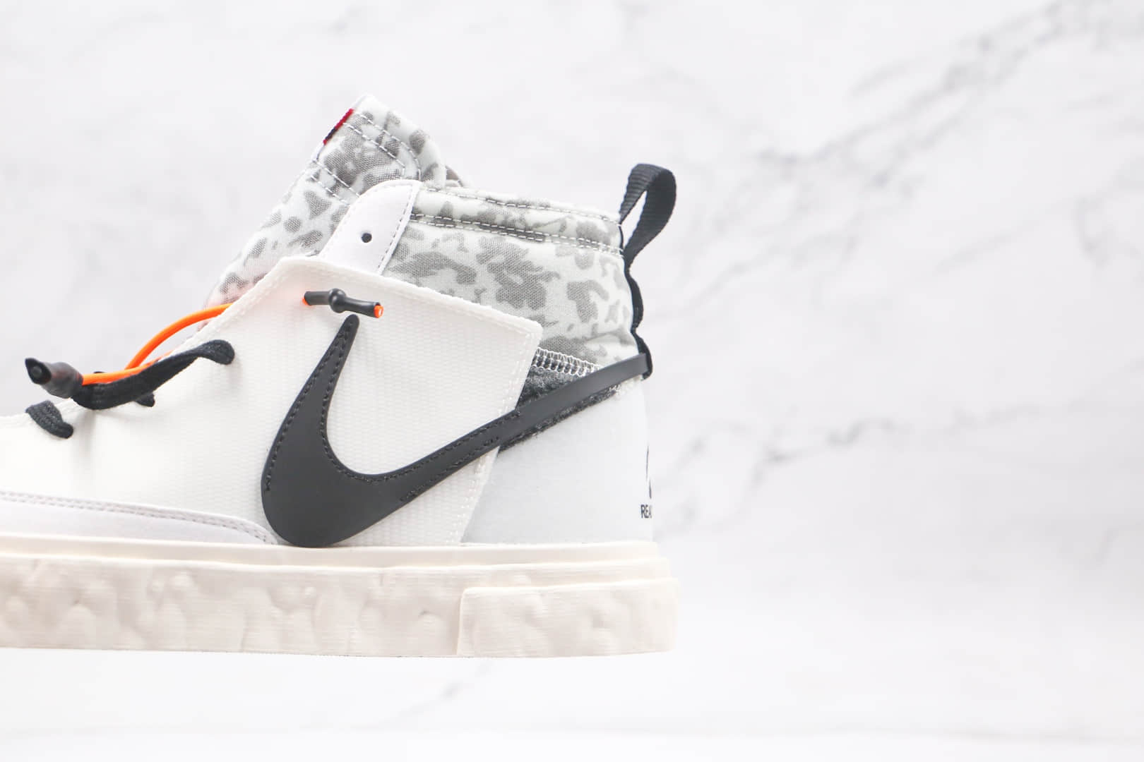 耐克Nike Blazer Mid x READYMADE联名款纯原版本开拓者解构白黑豹纹板鞋原档案数据开发 货号:CZ3589-100