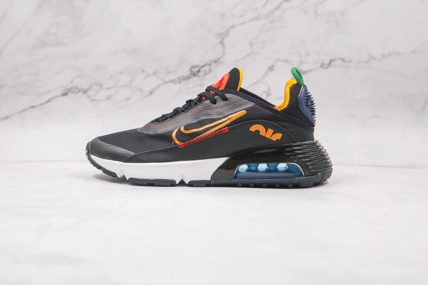 耐克Nike Air Max 2090纯原版本黑橘色max2090气垫鞋原档案数据开发原盒原标 (ID:61816) - 图片1