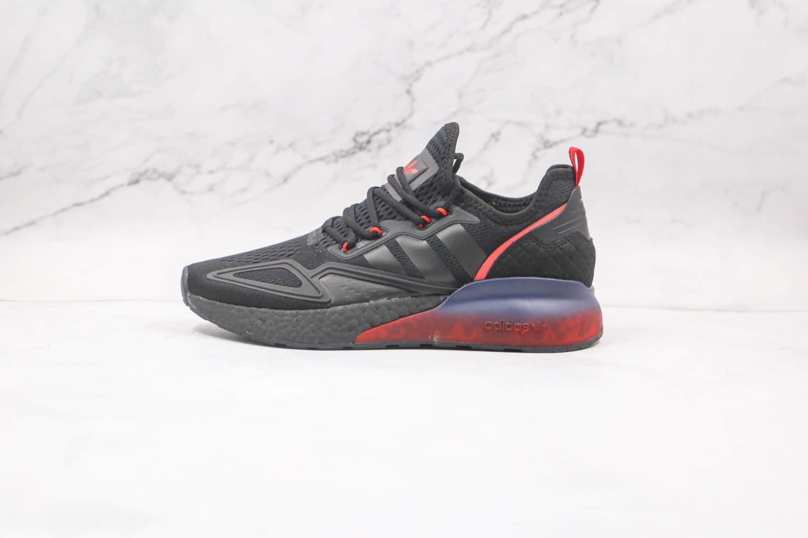 阿迪达斯Adidas ZX 2K BOOST纯原版本三叶草ZX 2K黑红爆米花跑鞋原档案数据开发 (ID:62350) - 图片1