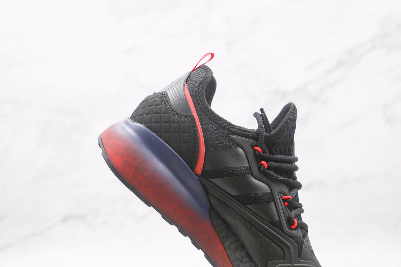 阿迪达斯Adidas ZX 2K BOOST纯原版本三叶草ZX 2K黑红爆米花跑鞋原档案数据开发 货号:FZ4641