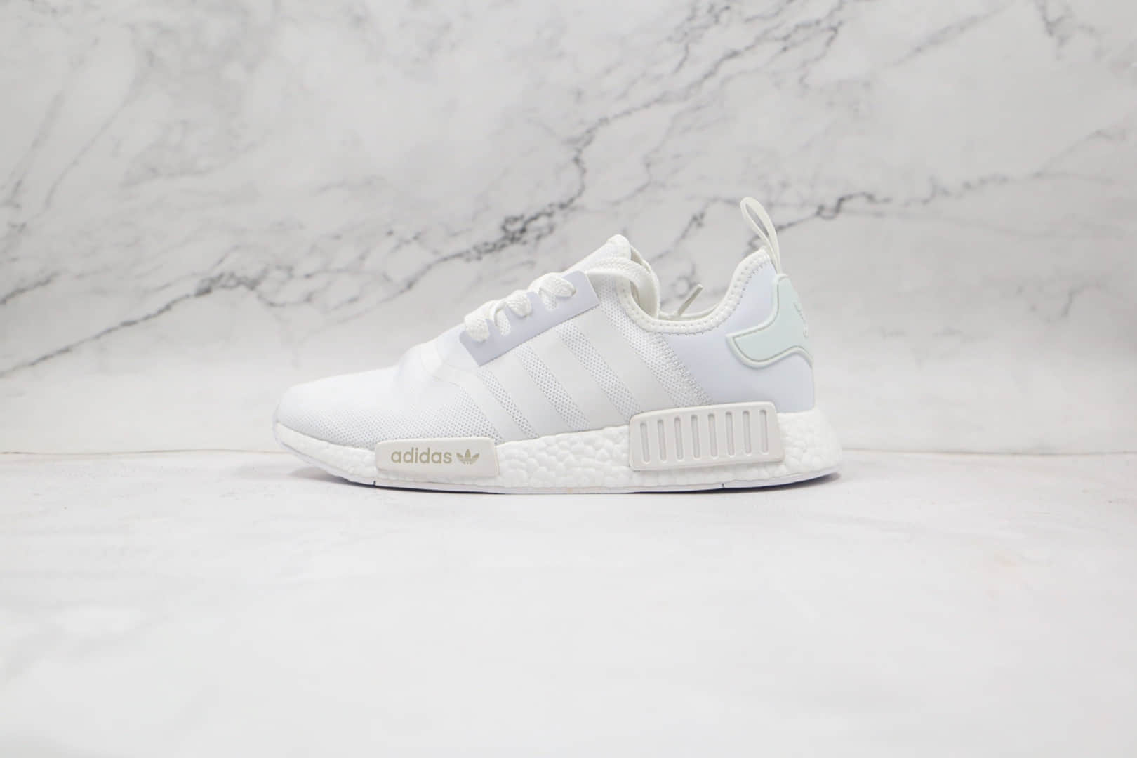 阿迪达斯Adidas NMD R1 OK W Primeknit Triple Black纯原版本白色NMD爆米花跑鞋原楦头纸板打造 (ID:62436) - 图片1