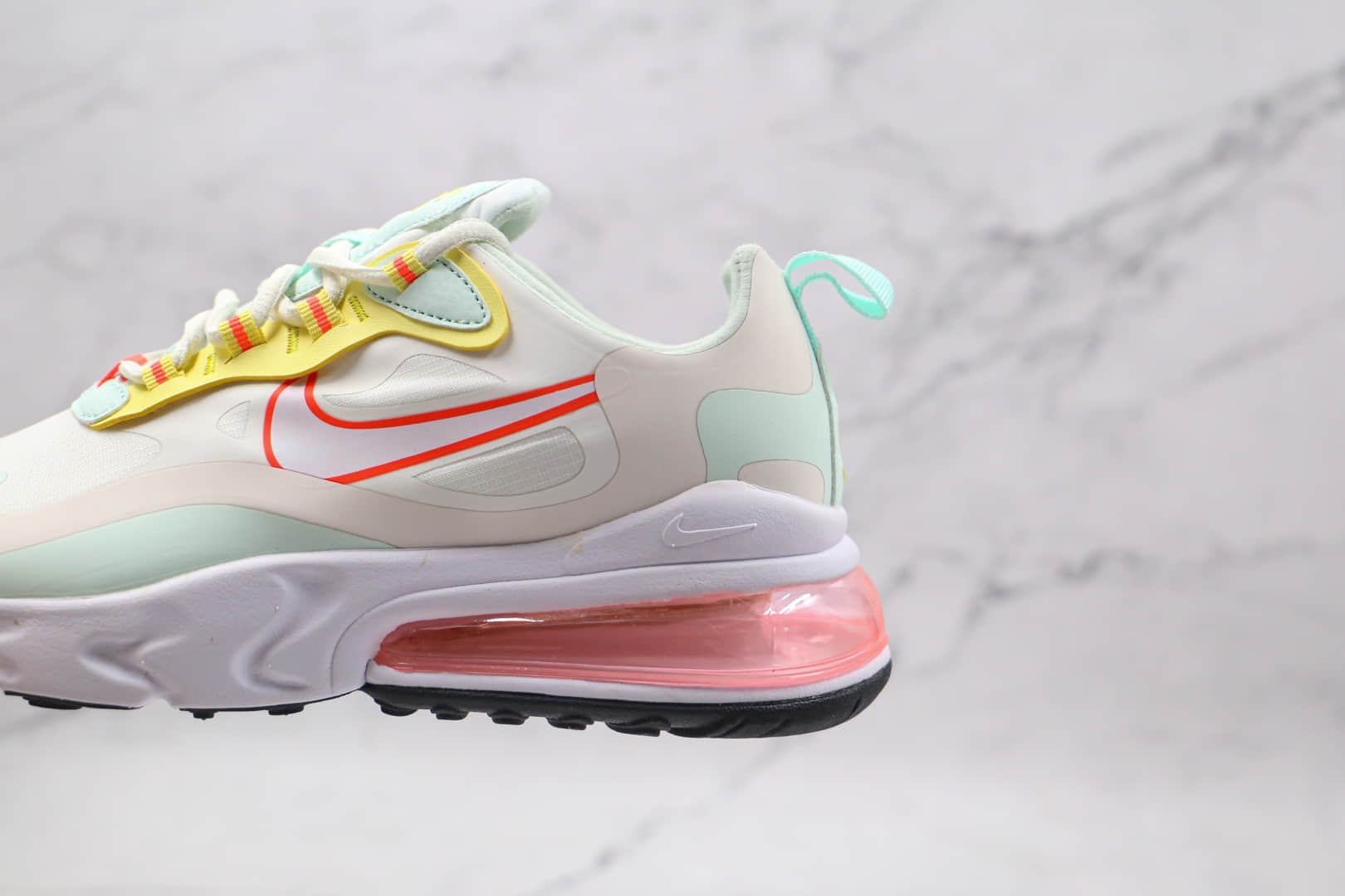 耐克Nike React Air Max 270V2纯原版本半掌气垫Max270白绿色跑鞋原厂真小潘气垫 货号:CV8818-102