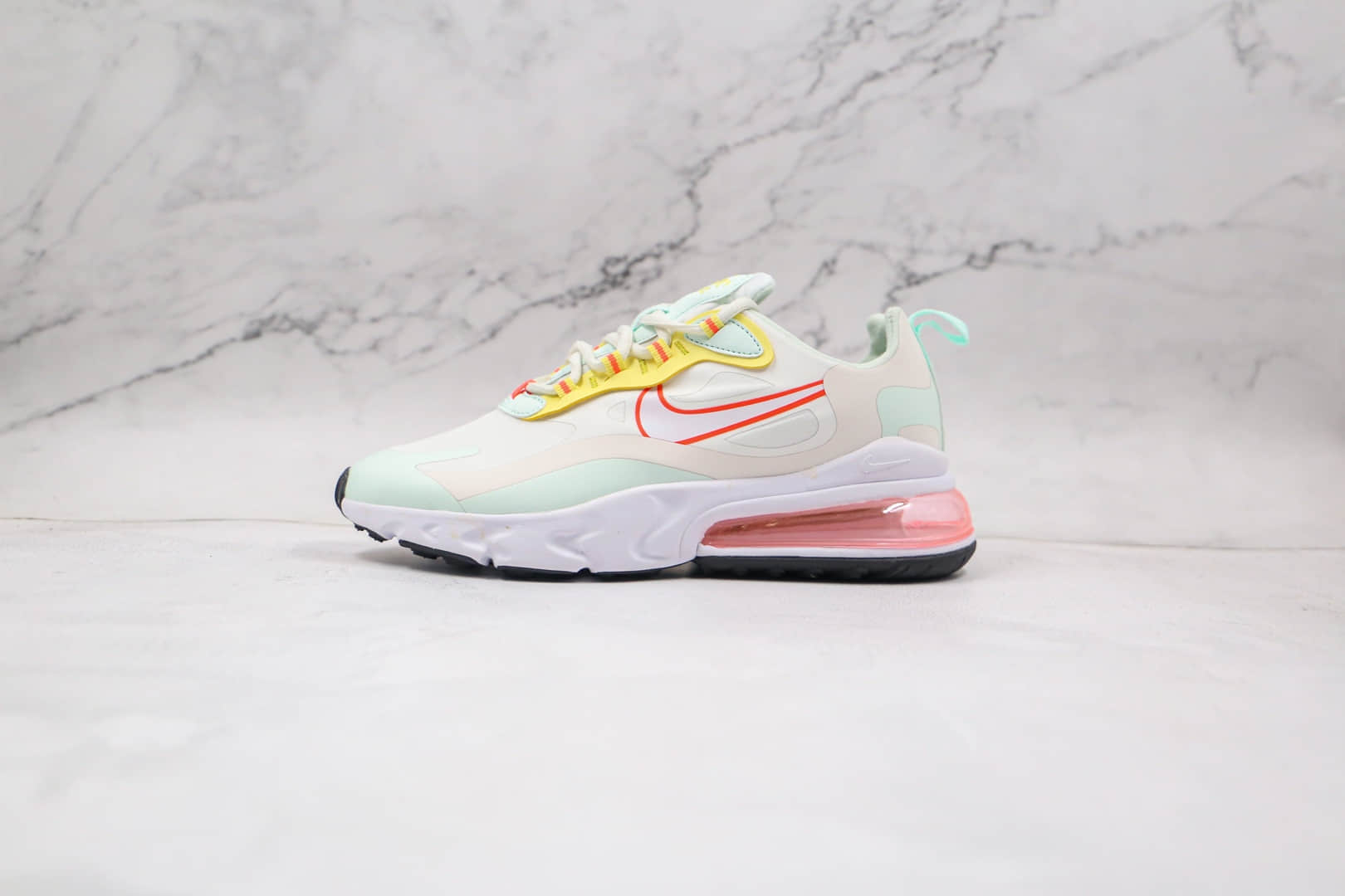 耐克Nike React Air Max 270V2纯原版本半掌气垫Max270白绿色跑鞋原厂真小潘气垫 货号:CV8818-102