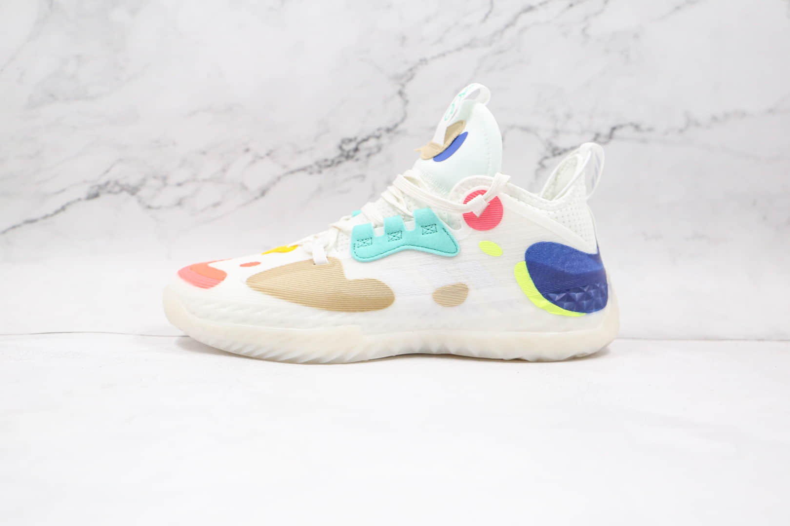 阿迪达斯Adidas Harden Vol.5 Gca纯原版本哈登五代白色多彩实战篮球鞋原档案数据开发 (ID:63245) - 图片1