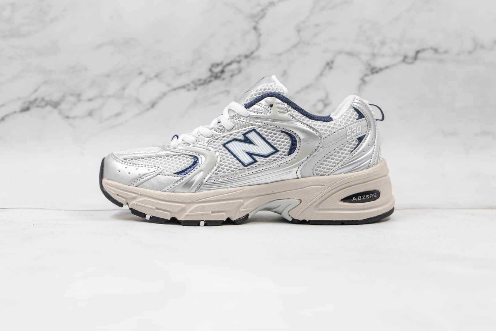 新百伦New Balance 530纯原版本复古慢跑鞋NB530银灰色老爹鞋原盒原标 货号:MR530KA